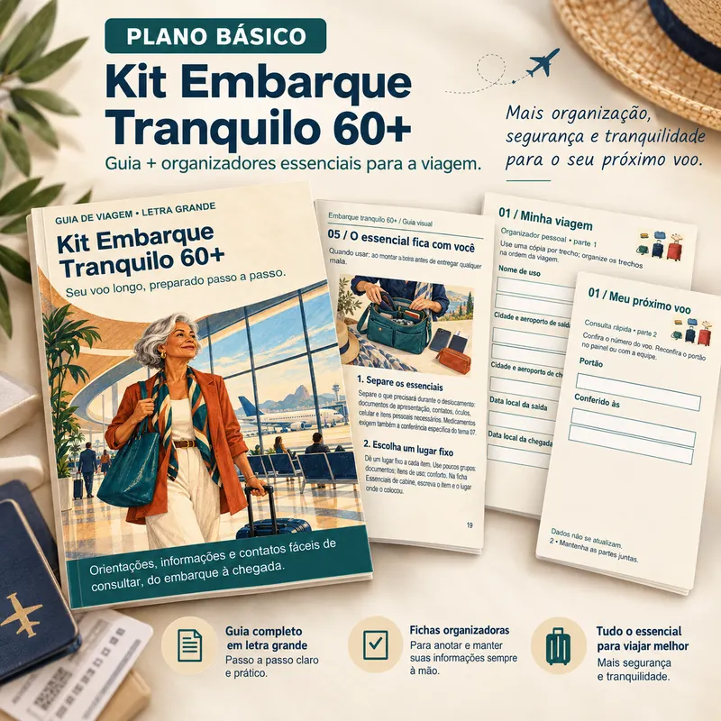 Plano Básico: guia ilustrado, fichas do organizador e card de consulta