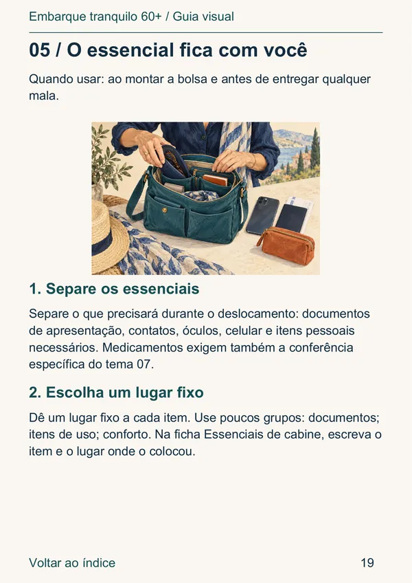 Página do guia: tema 05, O essencial fica com você